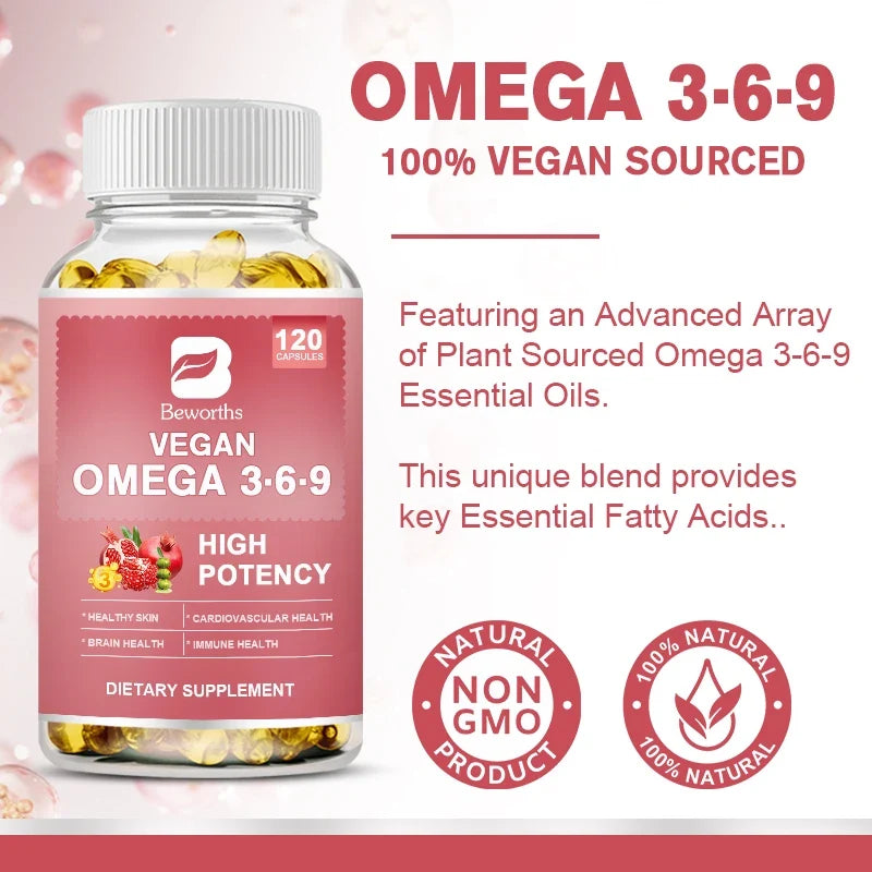 BEWORTHS Omega 3 6 9 Capsules – Brain, Heart & Immune Health