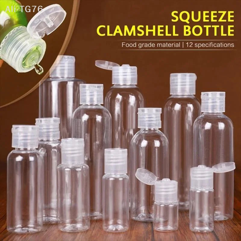 Empty Flip Cap PET Plastic Bottles 5ml–100ml | Travel Atomizer