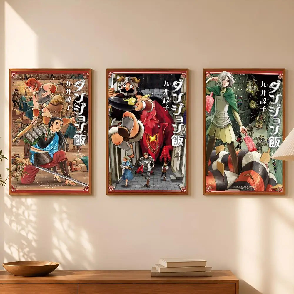 Dungeon Meshi Anime Self-Stick HD Wall Art Poster – Waterproof