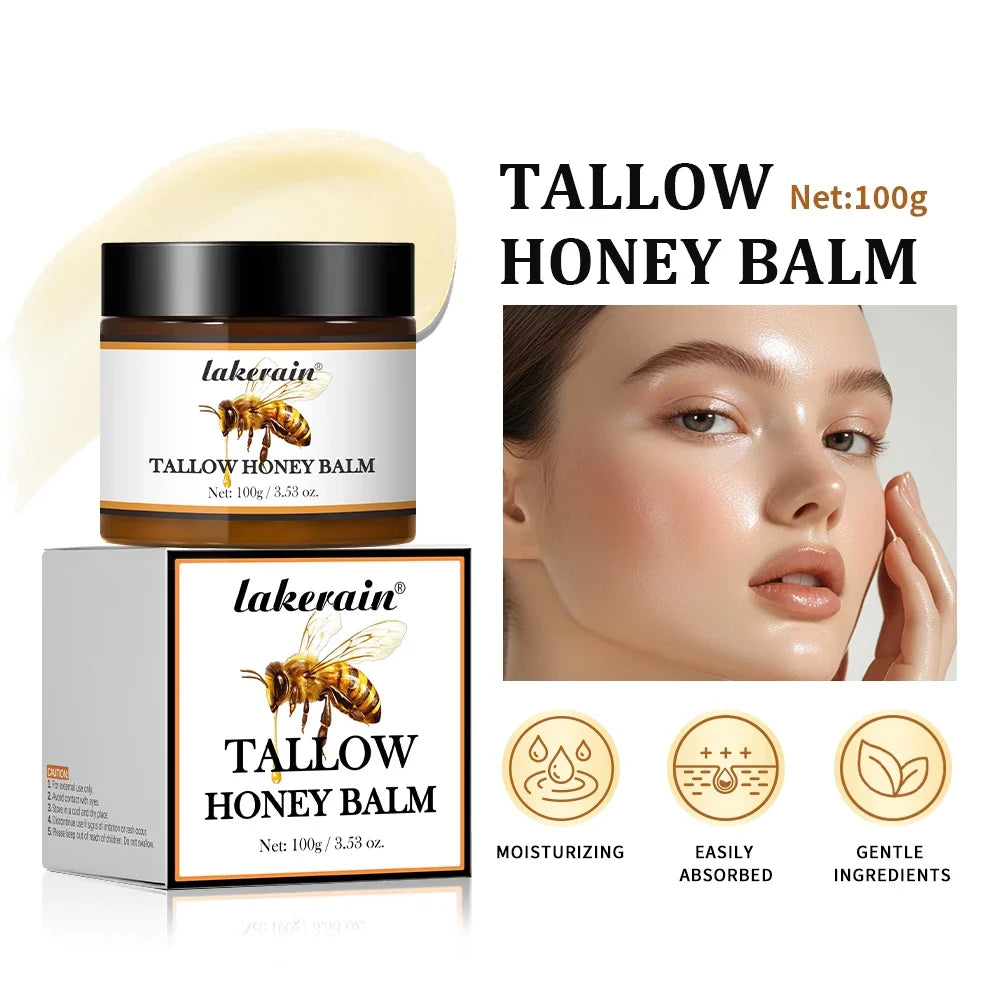 Honey Tallow Balm – Whipped Beef Tallow Cream Face & Body