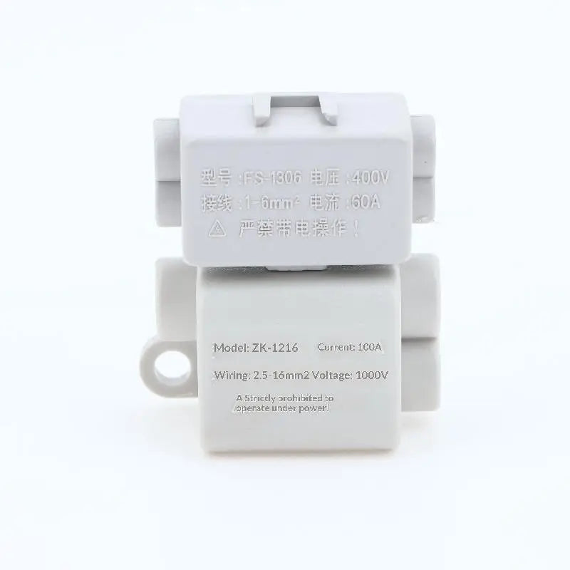 T-Type Wire Splitter Terminal Block 1-In 2-Out | No Cut 1–16mm²