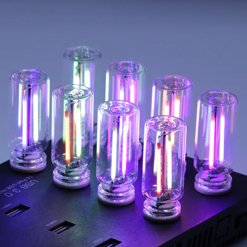 Car USB Night Light Touch Control Dimmable LED Filament Lamp Plug
