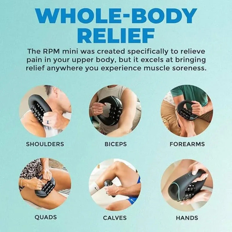 Mini Rolling Percussive Massager | 3-Speed Rechargeable Body Massager