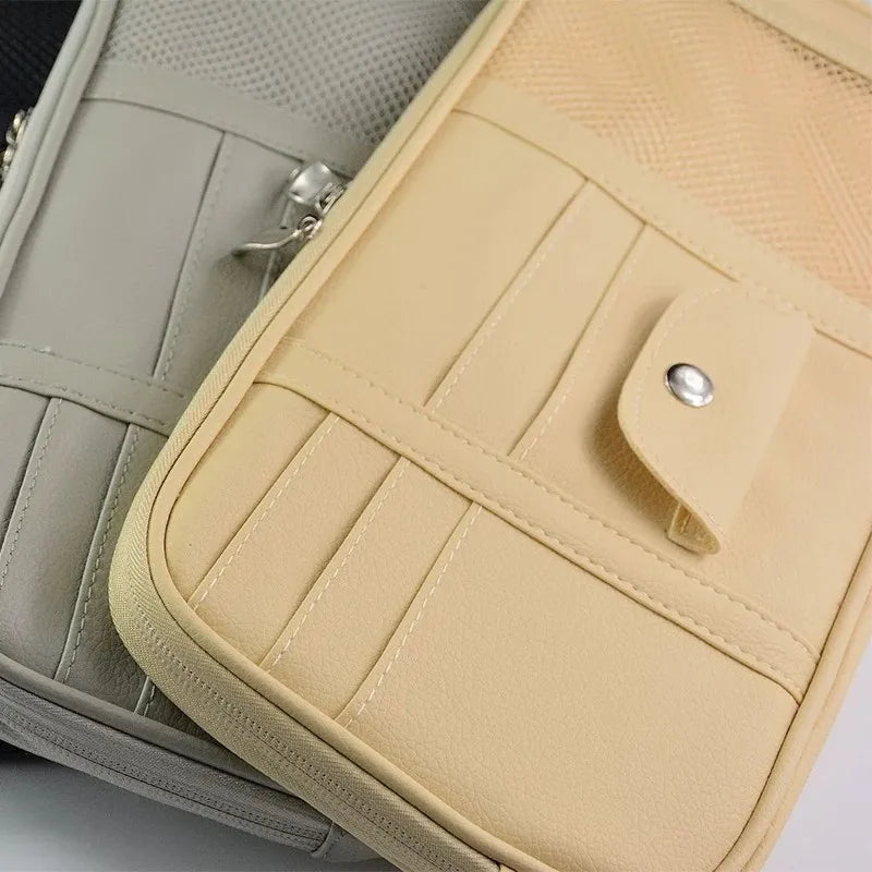 Car Sun Visor Organiser Sunglasses Holder Zip Pouch Truck SUV