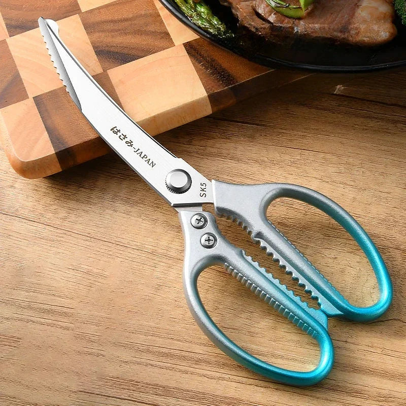 Kitchen Scissors – All-Steel Curved Blade Food Shears
