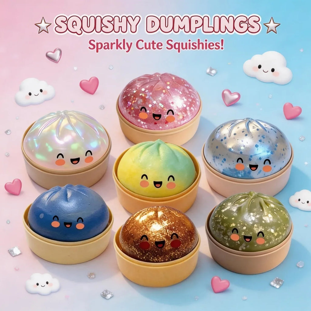 Colorful Crystal Squishy Bun Toy – Slow Rising Kawaii Gift
