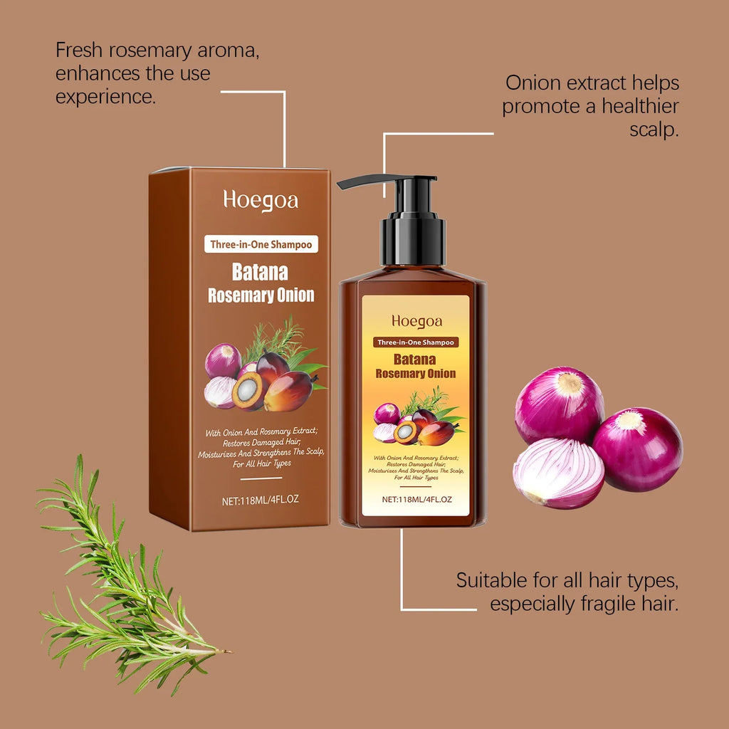 HOEGOA 3-in-1 Batana Rosemary Shampoo – Hair Growth & Scalp