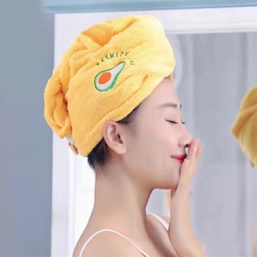 Microfiber Hair Towel Wrap Cap – Fast Drying & Super Absorbent