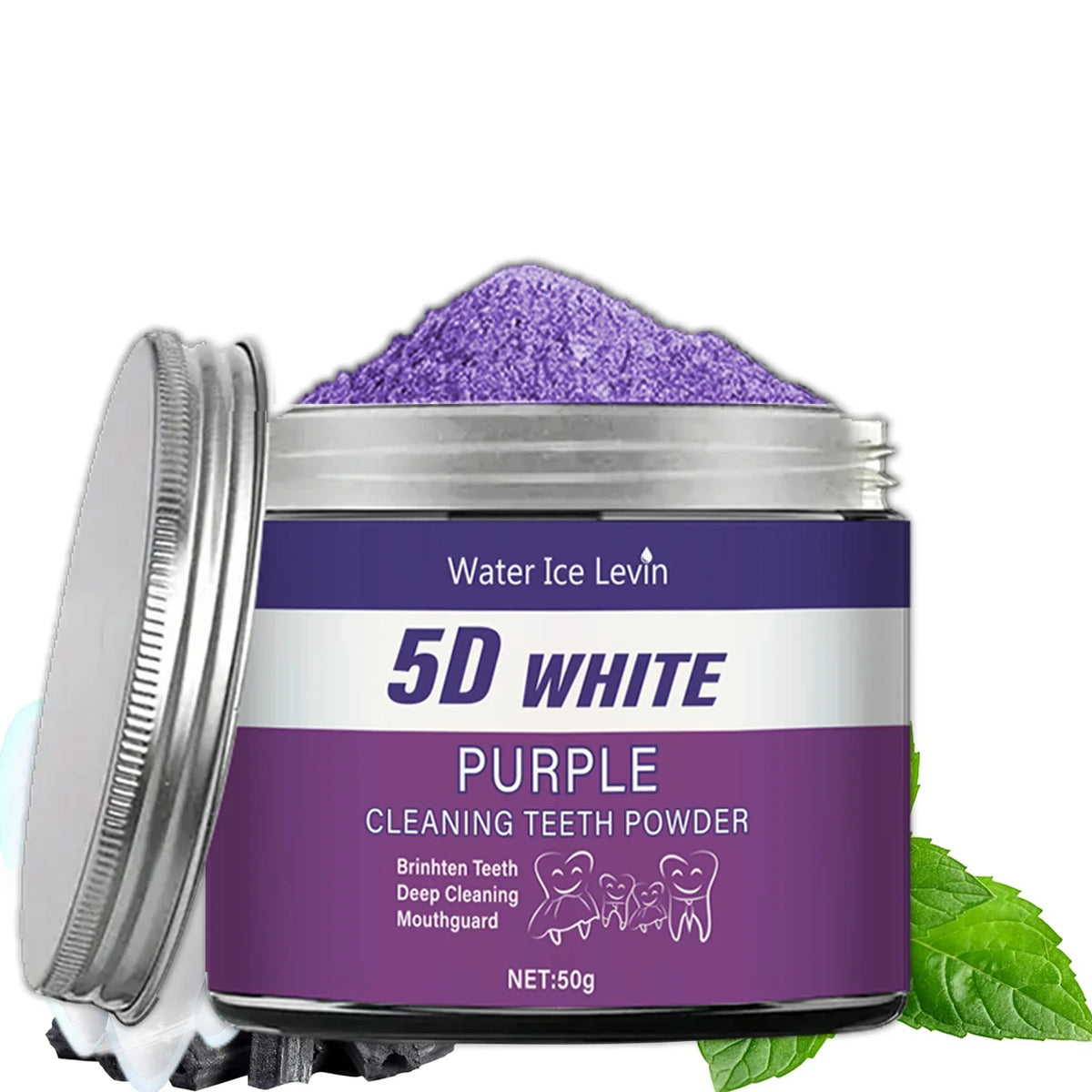 Purple Teeth Whitening Powder – Pearl Essence, Deep Clean 50g