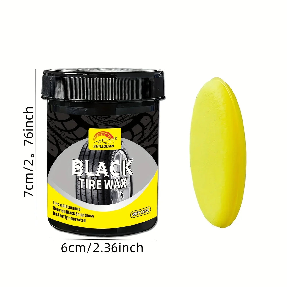 Black Tire Wax – Glossy Tyre Restorer & Coating Agent