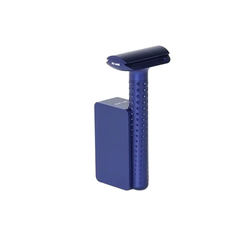 2026 Yaqi Sputnik Men's Safety Razor Dark Blue Aluminum Handle Holder