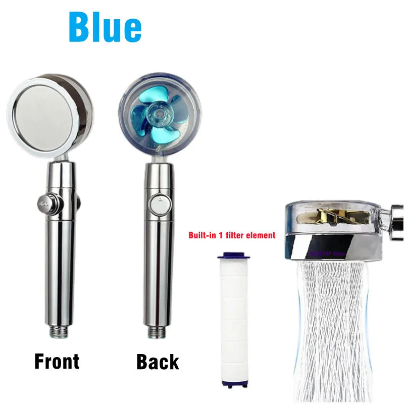 360° Turbo Fan Shower Head | High Pressure Water Saving Filter