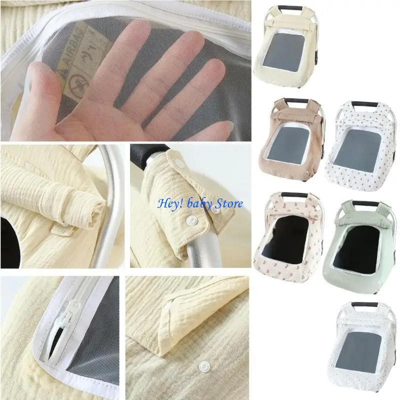 Infant Car Seat Canopy | Breathable Cotton Sunshade Cover