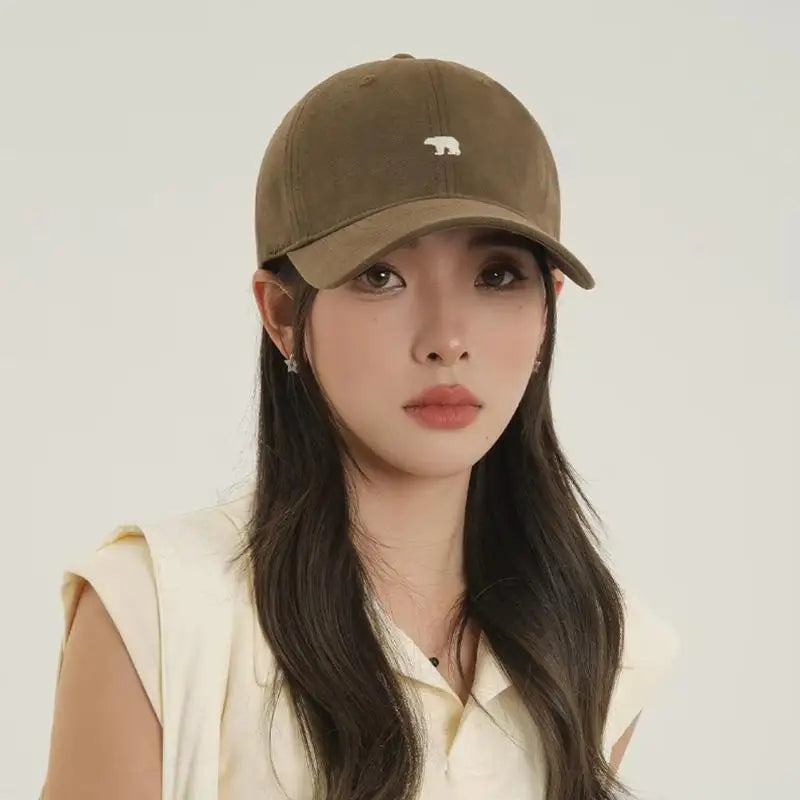 Unisex Bear Design Baseball Cap – Adjustable Soft Curved Brim