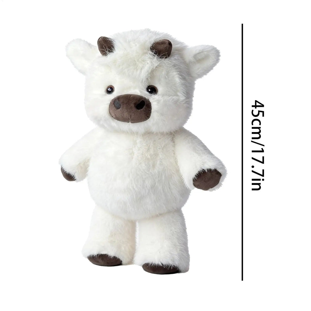 Plush Cow Stuffed Animal 17.7" – Soft Toy & Throw Pillow