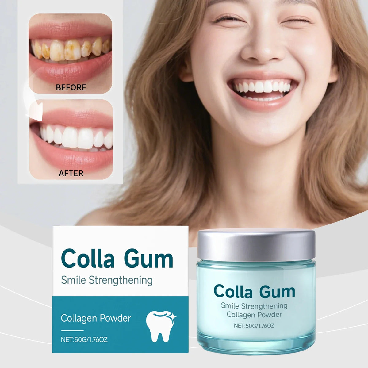 Collagen Brightening Tooth Powder | Whitening & Fresh Breath