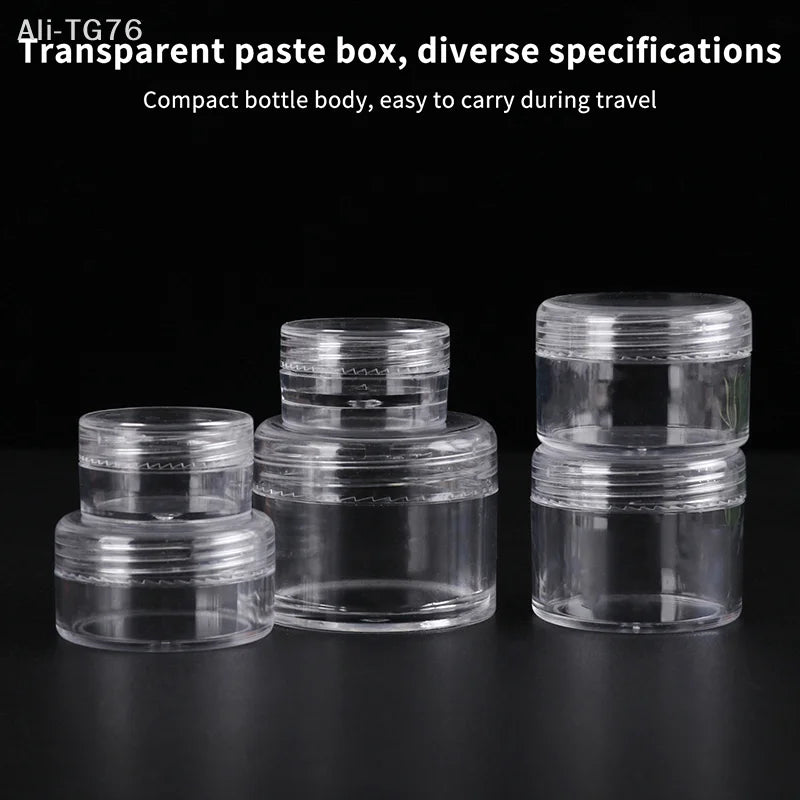 Empty Cosmetic Cream Jars Clear Plastic 3g–20g | 20–50 Pack