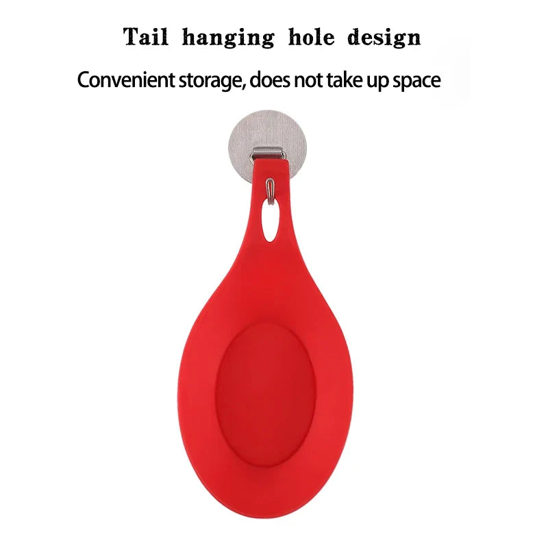 Silicone Spoon Rest & Spatula Holder – Heat-Resistant Kitchen Tray