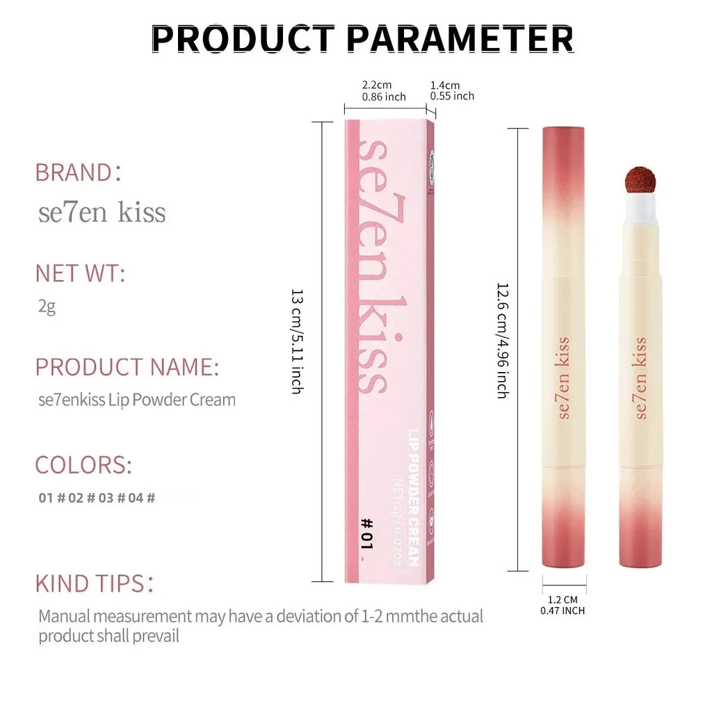Se7en Kiss Velvet Matte Air Cushion Lip Cream – Waterproof