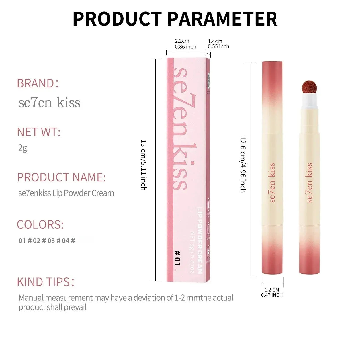 Se7en Kiss Velvet Matte Air Cushion Lip Cream – Waterproof