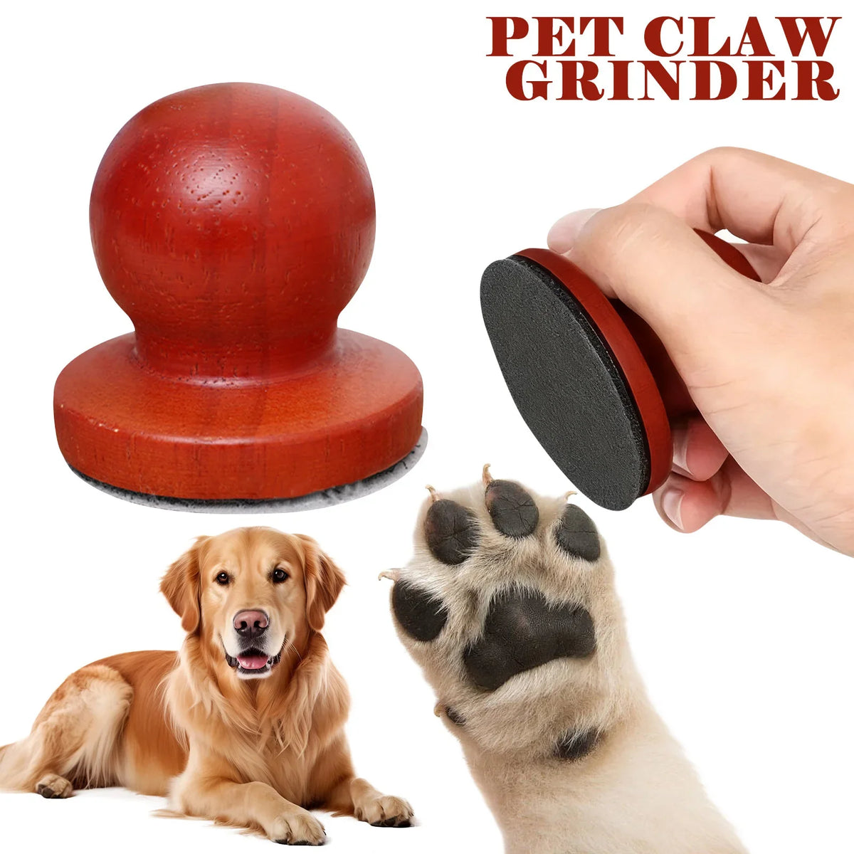 Dog Nail File Wooden Scratching Board – Pet Claw Care Set