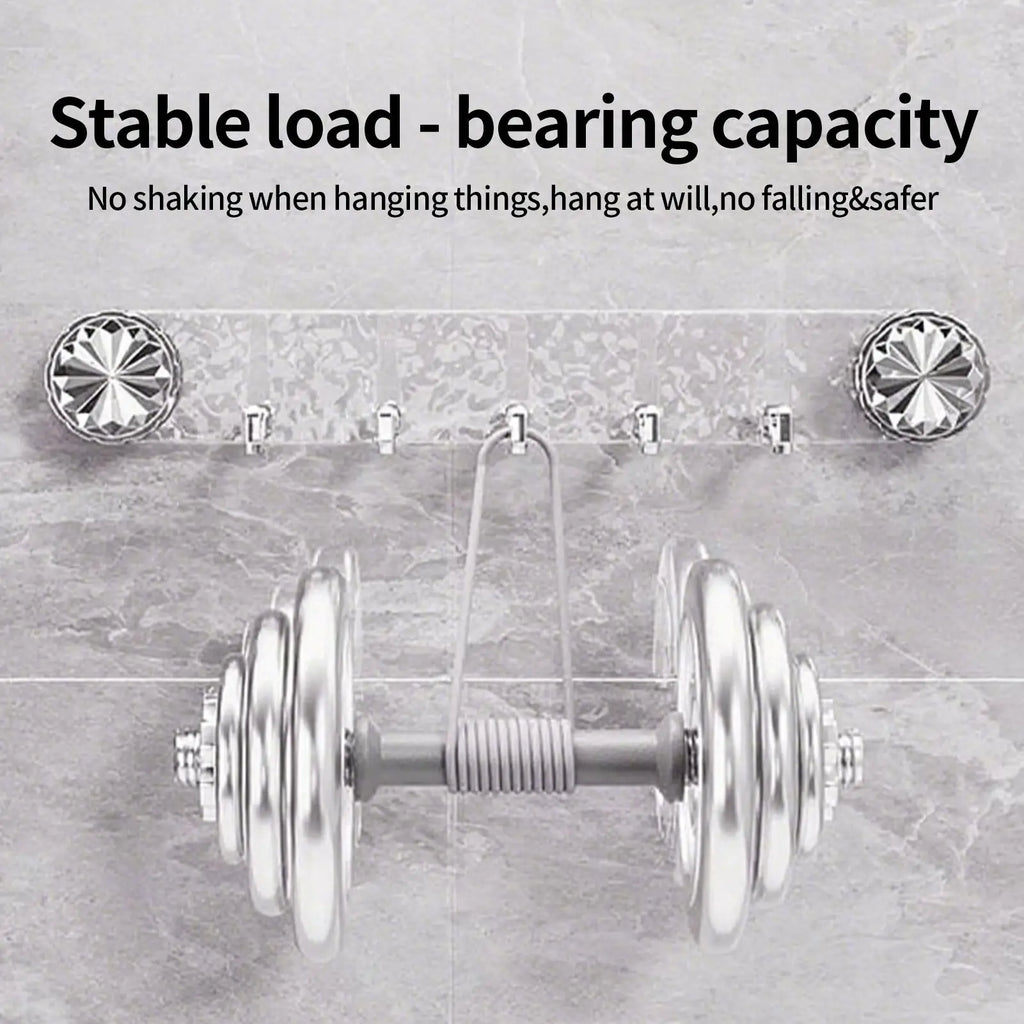 Heavy-Duty 5-Hook Suction Cup Wall Organizer | No-Drill