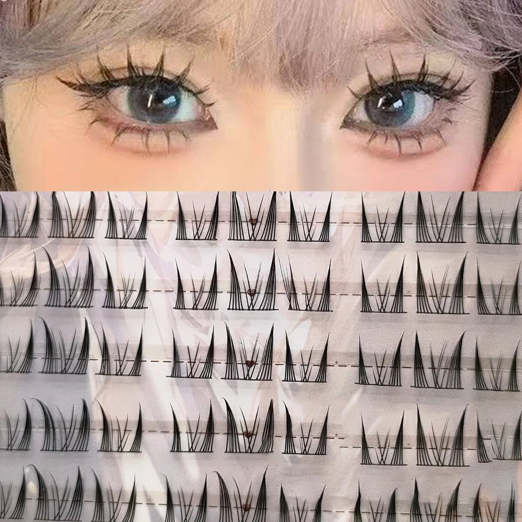 Elf Cluster False Eyelashes – Natural Long Curled DIY Lash Book