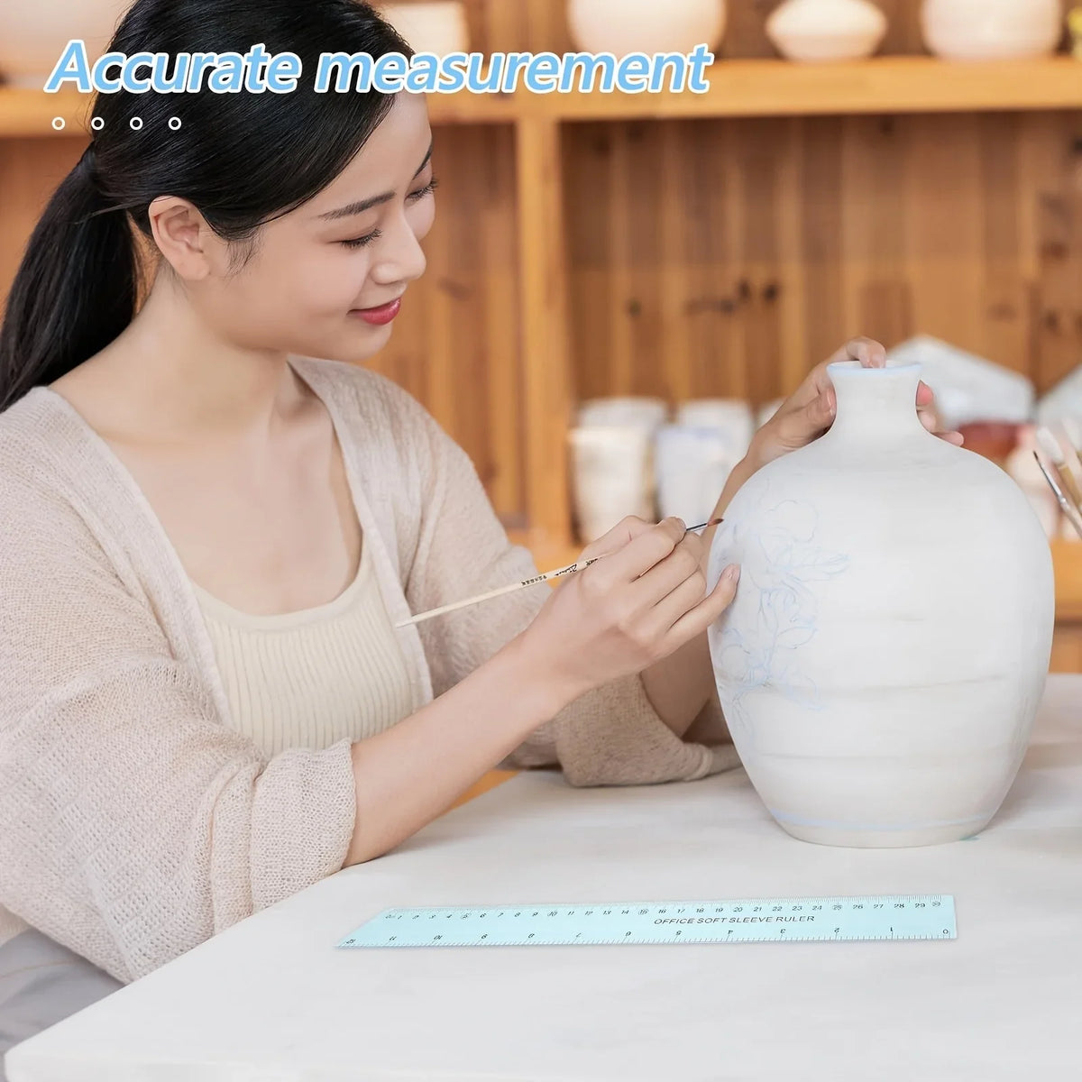 2-Piece Pottery Clay Measuring Ruler Set – Ceramic Sculpting Tools