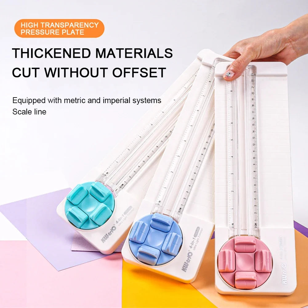 4-in-1 Craft Paper Cutter – DIY Scrapbook Trimmer Tool