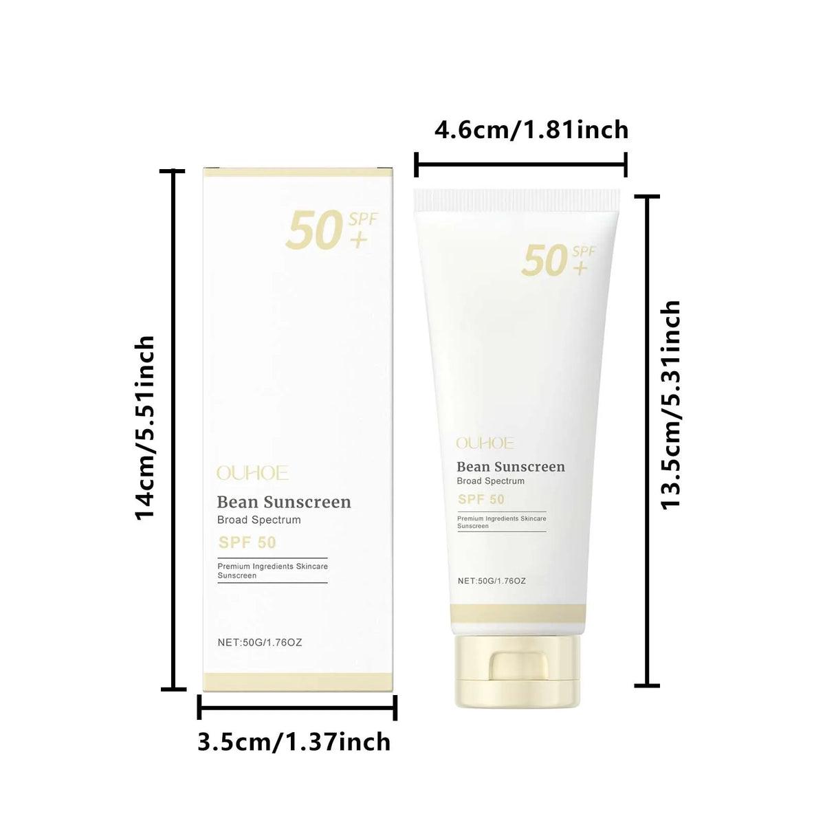 Ouhoe SPF 50+ Mild Moisturizing Sunscreen UVA/UVB 50g