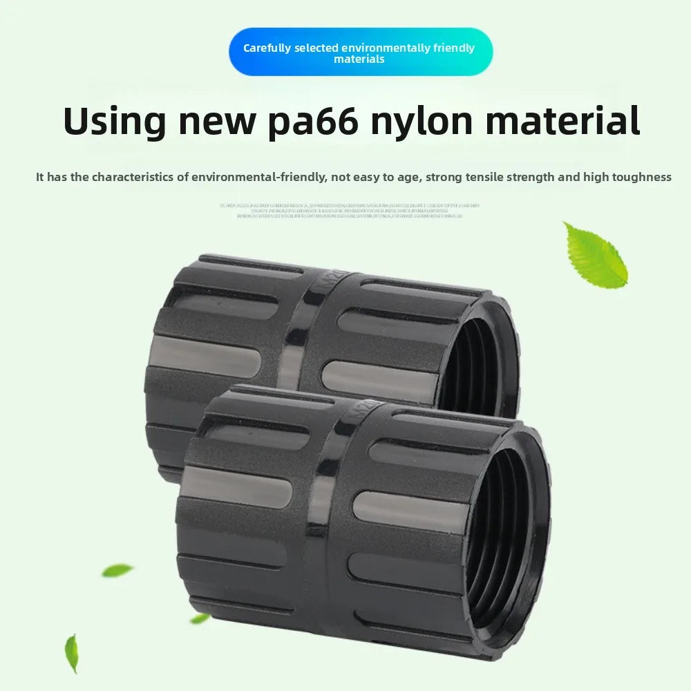 10-Pack Nylon Waterproof Threaded Cable Connector Coupler