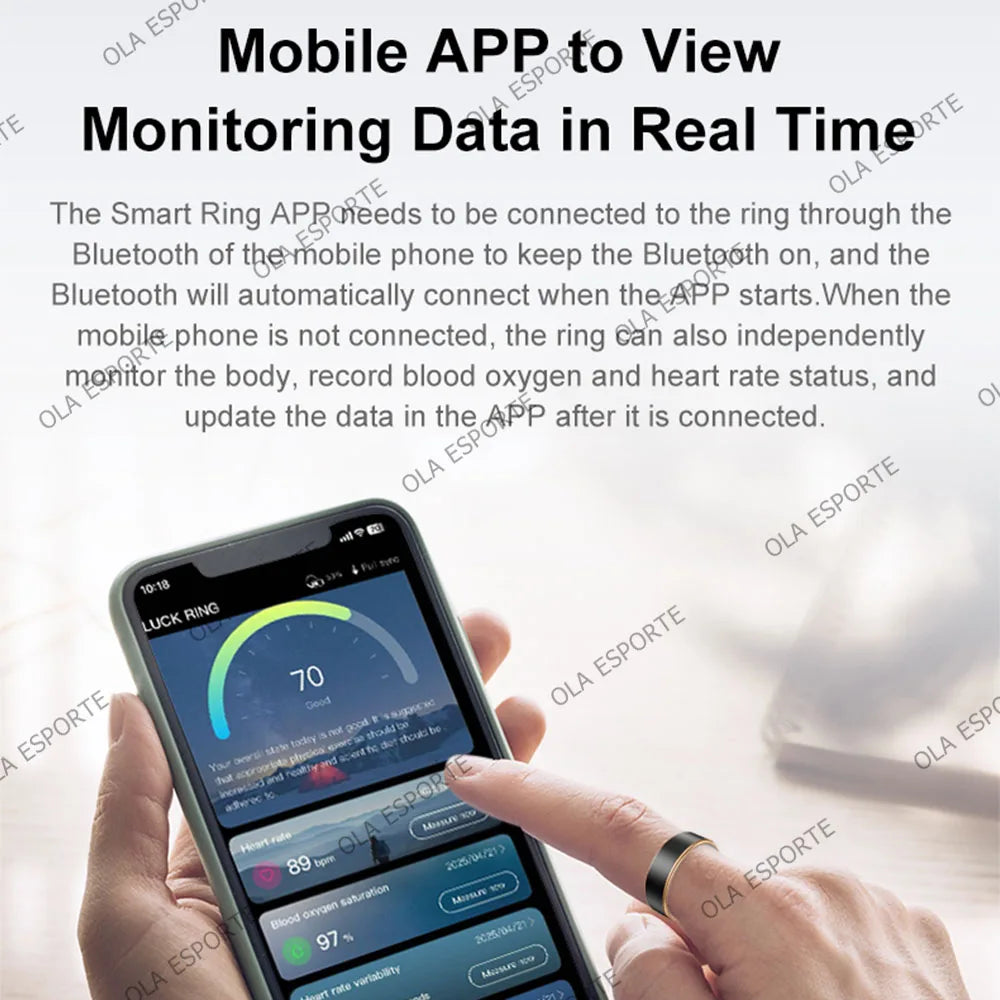 Smart Ring 2025 GPS Fitness Tracker – Sleep & Heart Rate Monitor