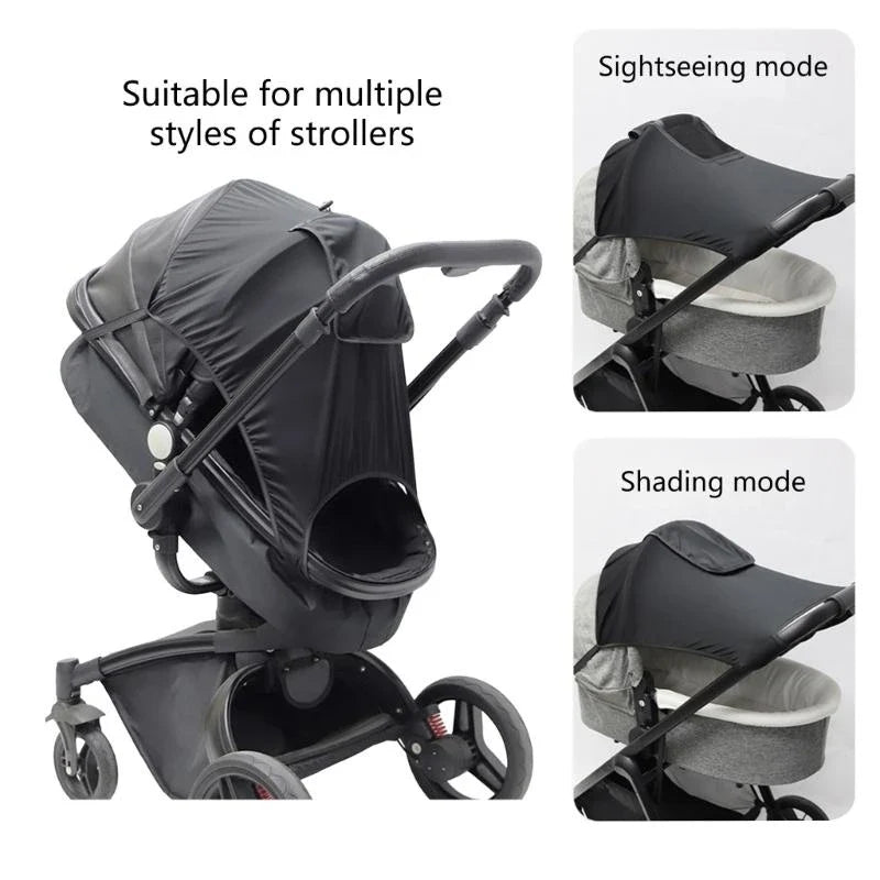Baby Stroller Sun Shade Cover UPF 50+ | Adjustable Canopy