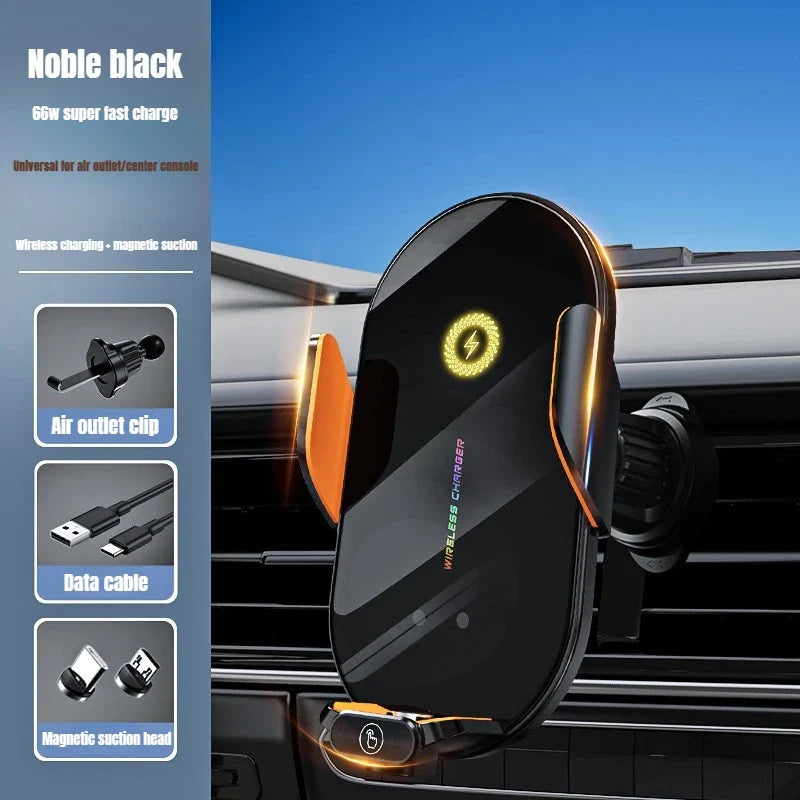 Car Wireless Phone Mount 15W Fast Charger – Auto-Clamp Vent
