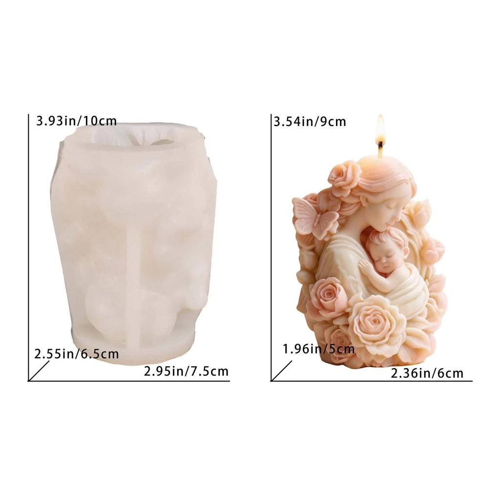 Resin Mold Non-toxic Gypsum Ornament Flower Mother Home Decoration