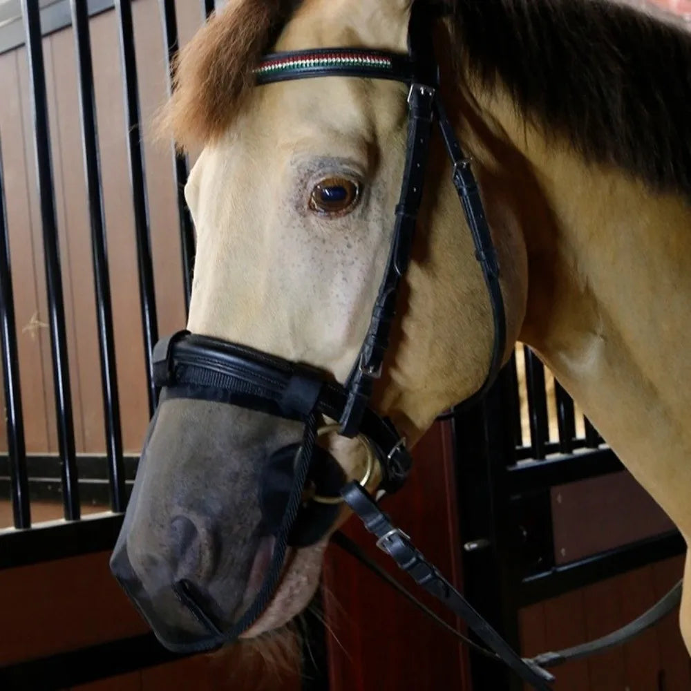Horse Fly Mask with Tassels & UV Protection – Fine Mesh