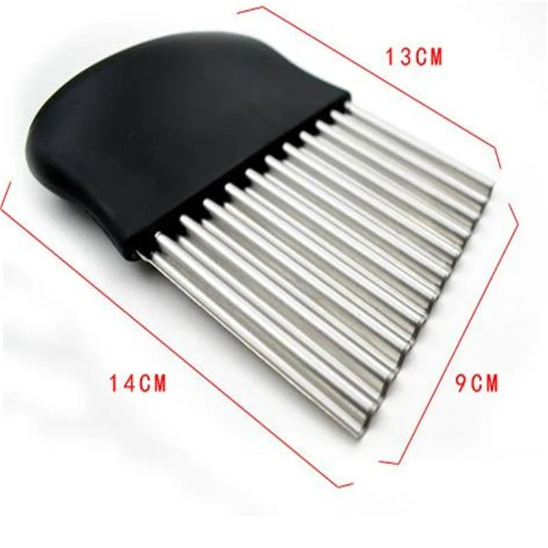 Potato Cutter Chip French Fry Maker Stainless Steel Wavy Knife Fries