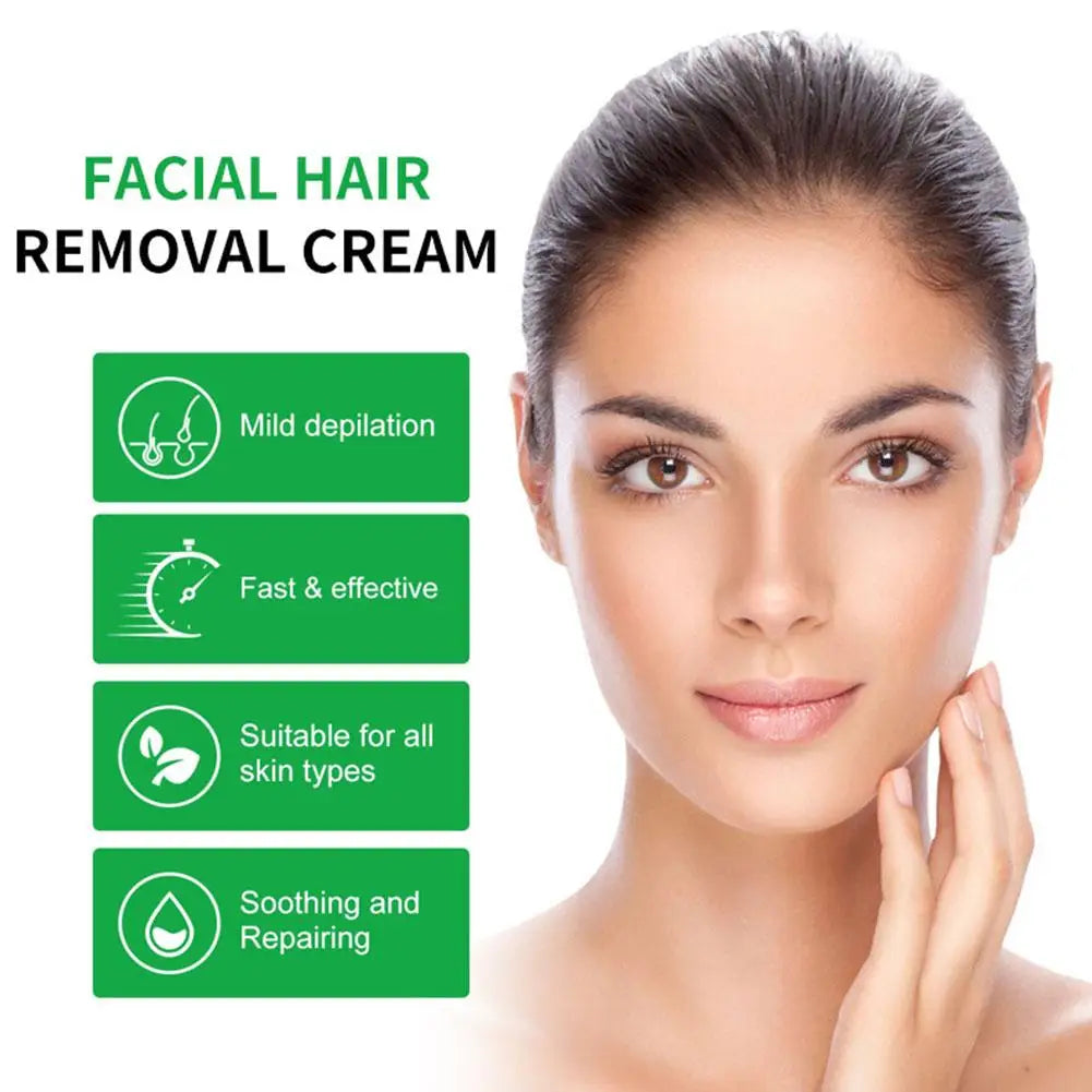 Facial Hair Removal Cream – Gentle, Painless Upper Lip & Chin