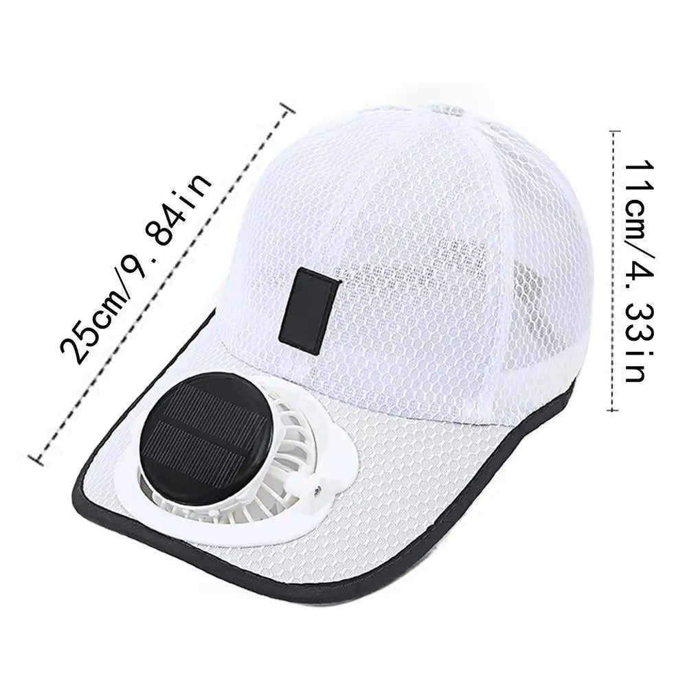 Solar Fan Sun Hat – Wide Brim, USB Rechargeable, Unisex
