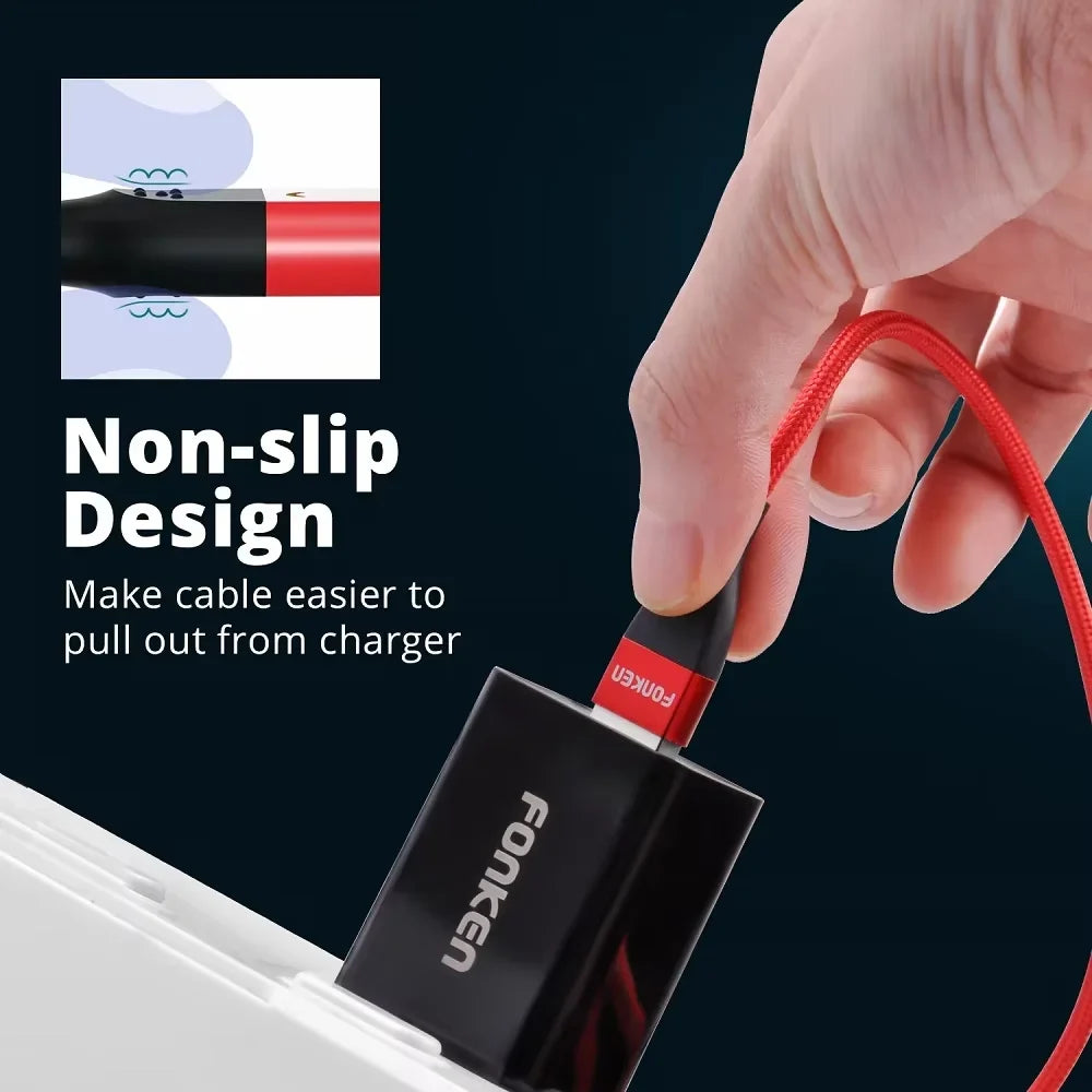 GUUGEI Magnetic USB-C & Micro USB Charging Cable for Android
