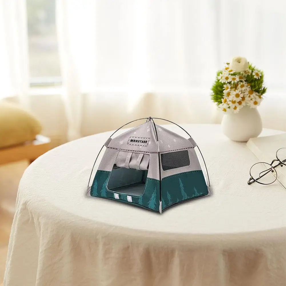 Miniature Camping Tent Model | 1:12 Scale Dollhouse Ornament