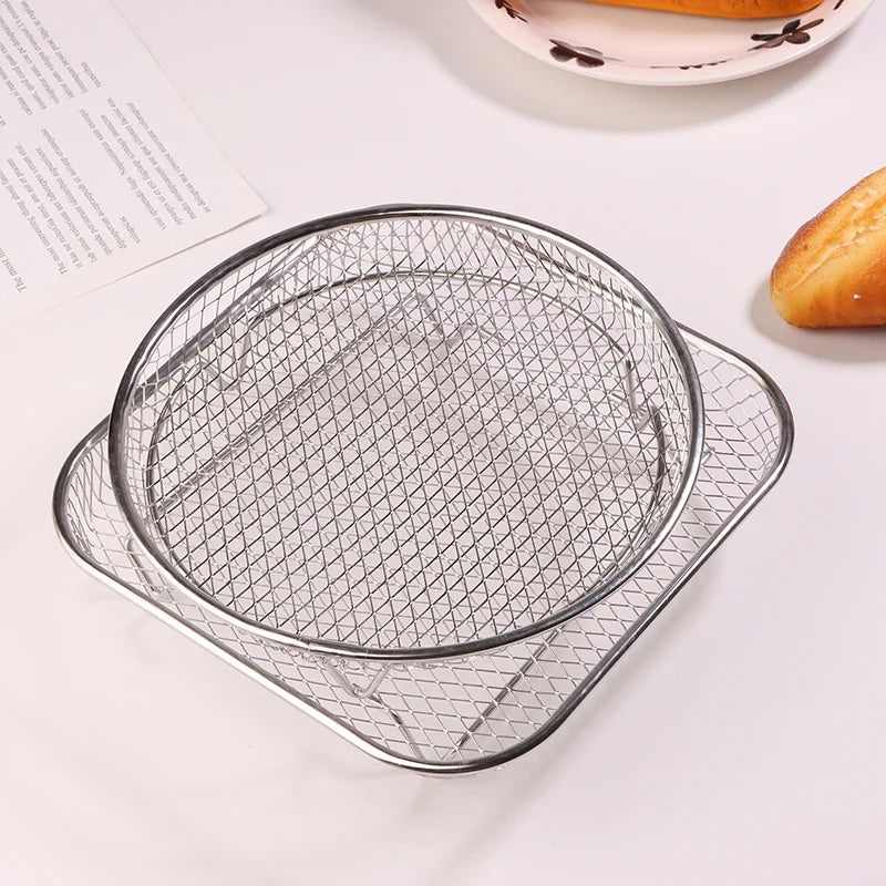 Stackable Stainless Steel Air Fryer & BBQ Grilling Rack
