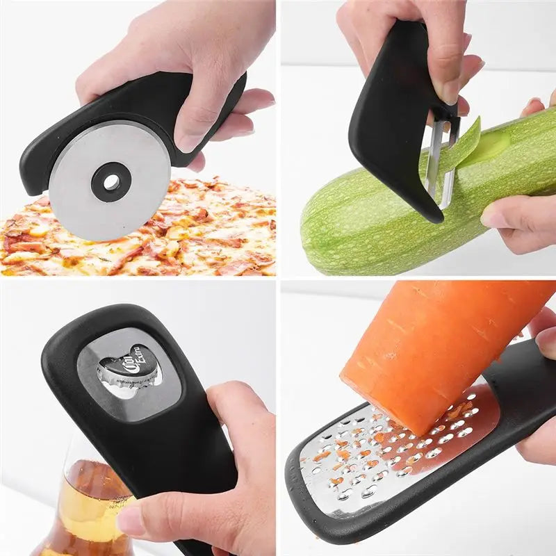 6-Piece Space-Saving Kitchen Gadget Set | Grater, Peeler & More