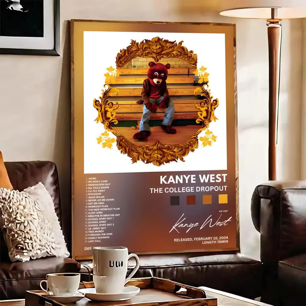 Kanye West Canvas Wall Art – Frameless HD Print Poster
