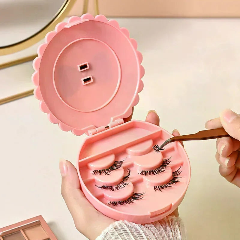 Flower Shape False Eyelash Storage Box | Portable ABS Case