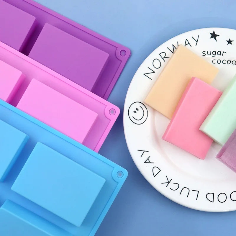 Rectangular Silicone Soap Mold – DIY 100g Cold Process Bar Maker
