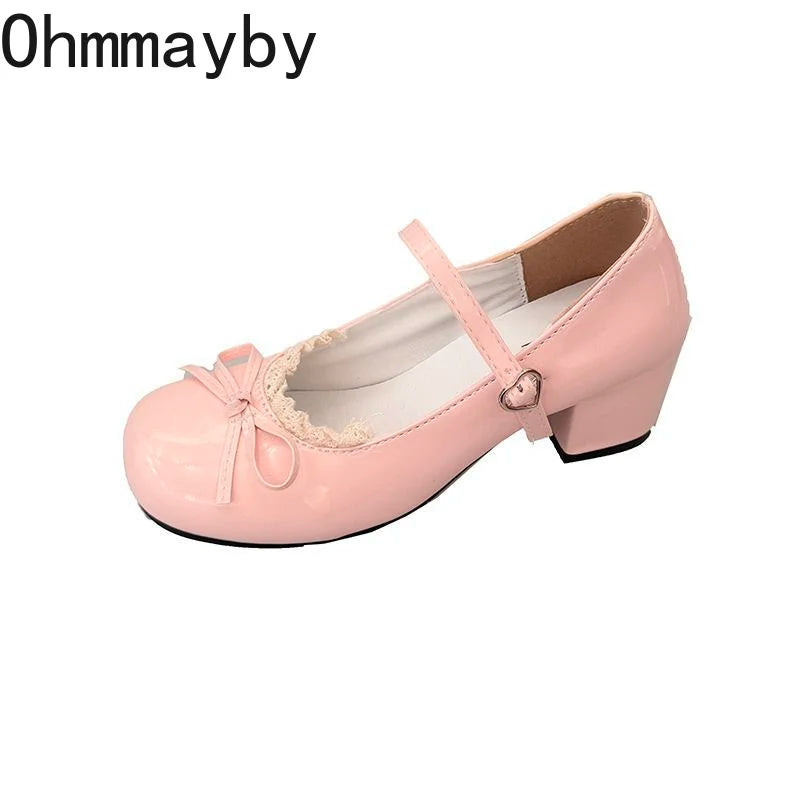 Sweet Lolita Mary Jane Pumps – Butterfly-Knot Buckle Strap
