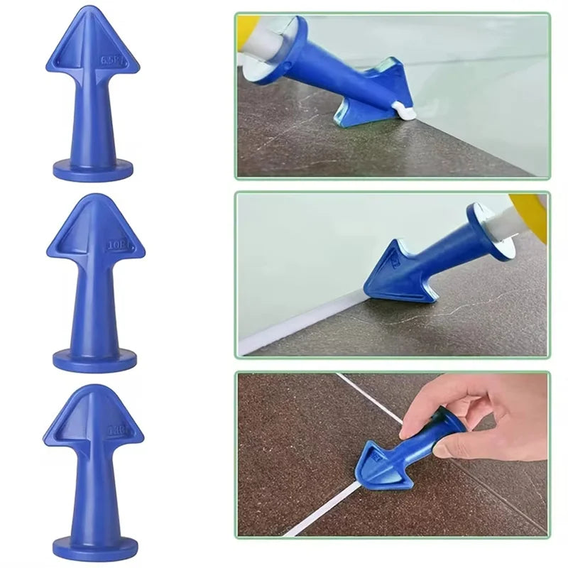 3-Piece Silicone Caulking Nozzle Kit (6.5R, 10R, 13R) Reusable