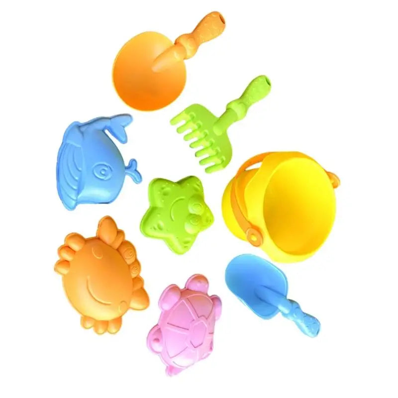 Kids Sand & Water Play Bucket Set | 4 or 8 Pcs Summer Toy