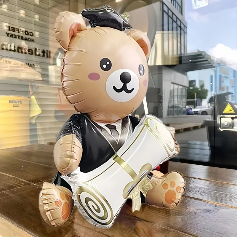 Graduation Bear Aluminum Film Balloon Cute Party Perfect School